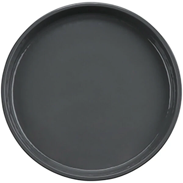 GET Enterprises GET Roca Glazed 7" Gray Melamine Round Plate - 24/Case