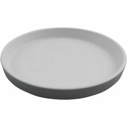 GET Enterprises GET Roca Matte 7" Gray Melamine Round Plate - 24/Case