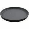GET Enterprises GET Roca Matte 9" Black Melamine Round Plate - 12/Case