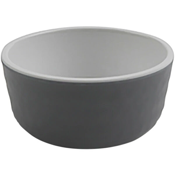 GET Enterprises GET Roca Glazed 3 Oz. White Melamine Sauce Dish - 72/Case