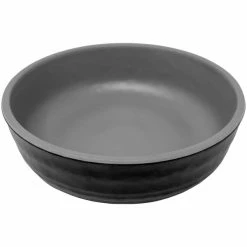 GET Enterprises GET Roca Matte 4 Oz. Black Melamine Shallow Side Dish - 48/Case