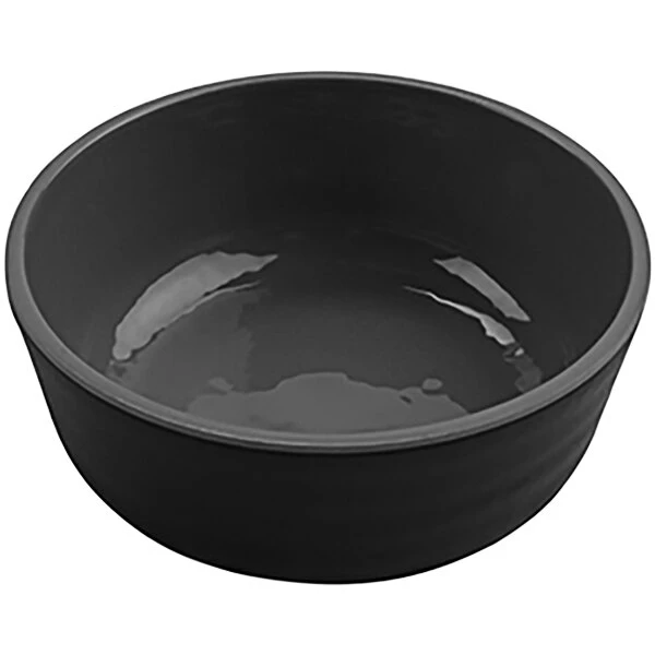 GET Enterprises GET Roca Glazed 15 Oz. Gray Melamine Soup / Salad Bowl - 24/Case