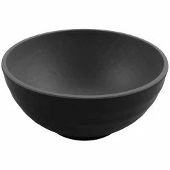 GET Enterprises GET Roca Matte 32 Oz. Black And Gray Melamine Ramen Bowl - 12/Case