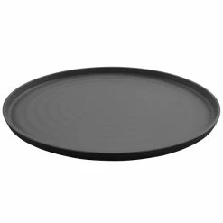 GET Enterprises GET Roca Matte 16" X 12" Black Melamine Oval Platter - 6/Case
