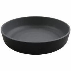 GET Enterprises GET Roca Matte 42 Oz. Black Melamine Low Street Bowl - 12/Case