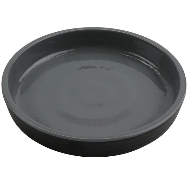 GET Enterprises GET Roca Glazed 5" Gray Melamine Round Plate - 48/Case - Image 2