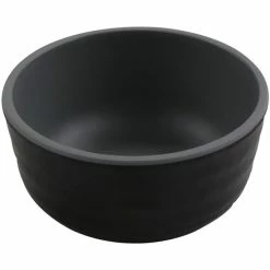 GET Enterprises GET Roca Matte 3 Oz. Black Melamine Sauce Dish - 72/Case