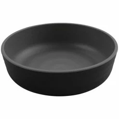 GET Enterprises GET Roca Matte 24 Oz. Black Melamine Low Street Bowl - 12/Case