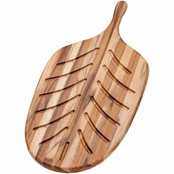 Teakhaus Canoe 19" X 9" X 1/2" Teakwood Paddle Serving / Bread Board With Handle 701