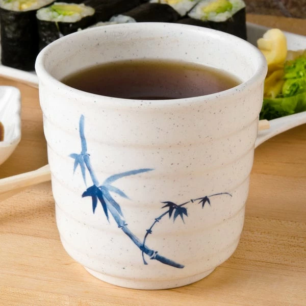 Thunder Group 9302BB Blue Bamboo 11 Oz. Melamine Tea Cup - 12/Case