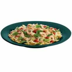 Tablecraft Professional Bakeware Tablecraft CW12020HGNS 22" Hunter Green With White Speckle Cast Aluminum 5 Qt. Wide Rim Round Platter