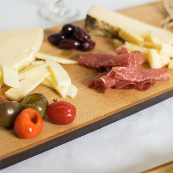 American Metalcraft BWB189 18 1/4" X 9" Carbonized Bamboo Serving Board - Image 5